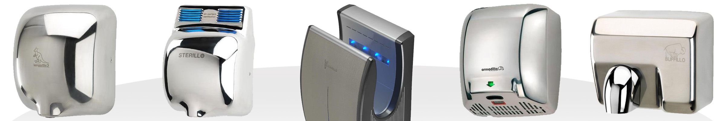 Our recommended range of public toilet hand dryers.